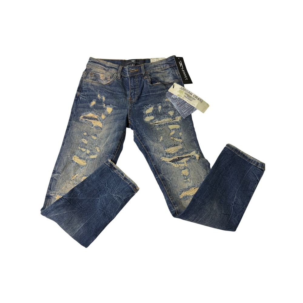 Jordan Craig Distressed Jeans Boys 8 Death Valley Blue NWT Legacy Edition JS1216